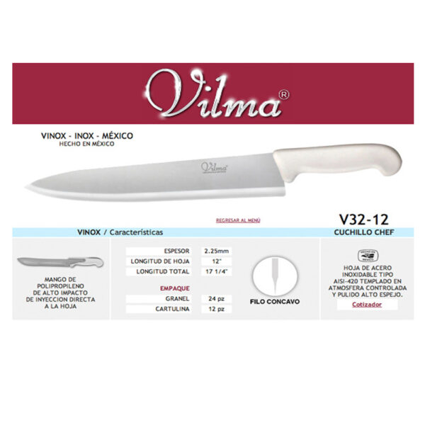 Cuchillo de Cocina Profesional de Acero 12 CM - ITALGLO S.R.L.